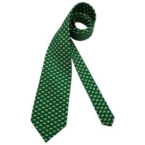 ALYNN Green Tree BELMONT STAKES DAY Silk LUXURY Tie HANDMADE